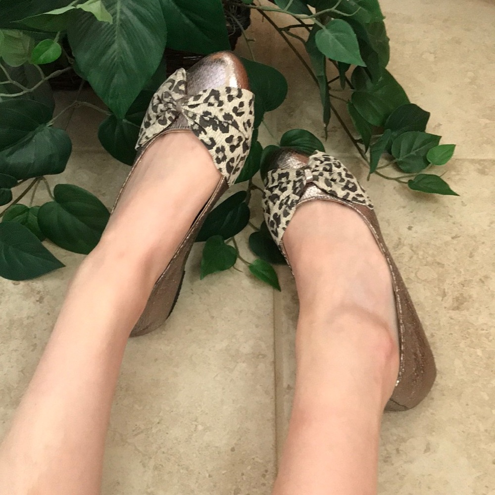 Leopard print ballet flats